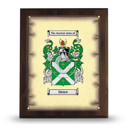 Dence Coat of Arms Plaque