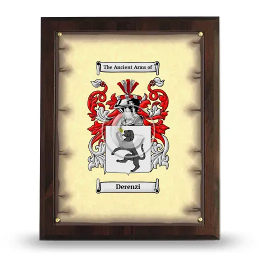 Derenzi Coat of Arms Plaque