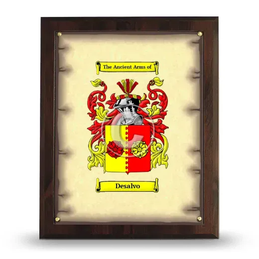 Desalvo Coat of Arms Plaque