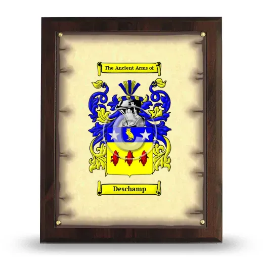 Deschamp Coat of Arms Plaque