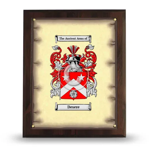 Desere Coat of Arms Plaque