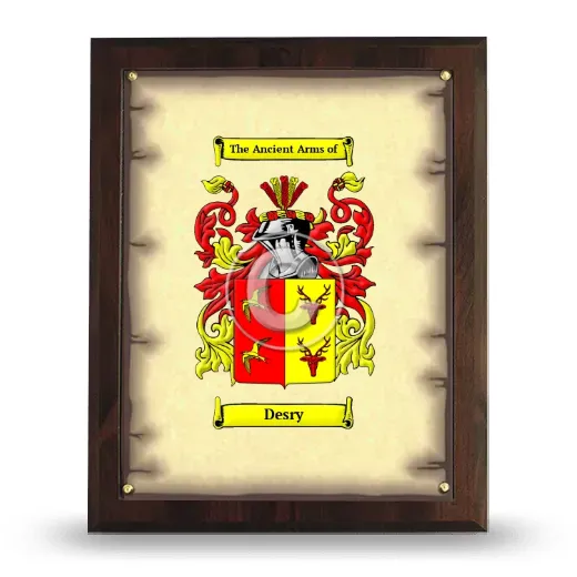 Desry Coat of Arms Plaque