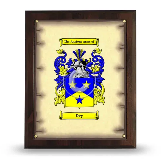 Dey Coat of Arms Plaque