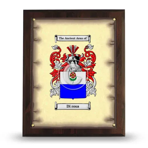 Di rosa Coat of Arms Plaque