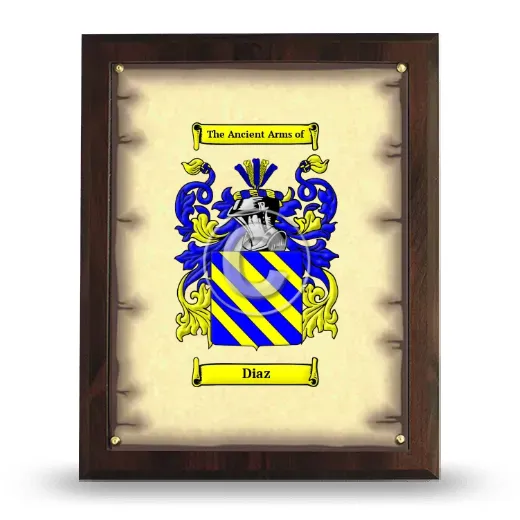Diaz Coat of Arms Plaque