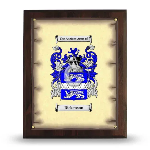 Dickenson Coat of Arms Plaque