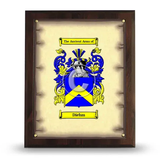 Diehm Coat of Arms Plaque