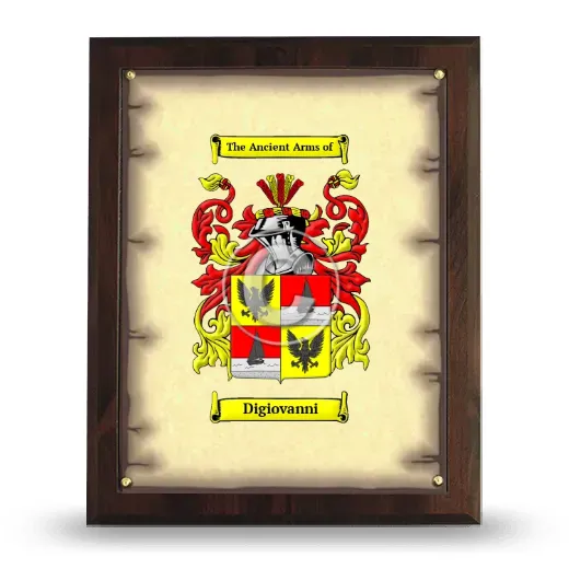 Digiovanni Coat of Arms Plaque