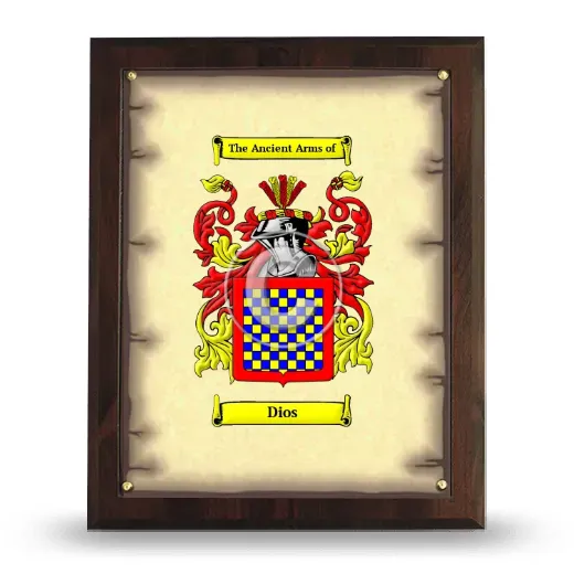 Dios Coat of Arms Plaque
