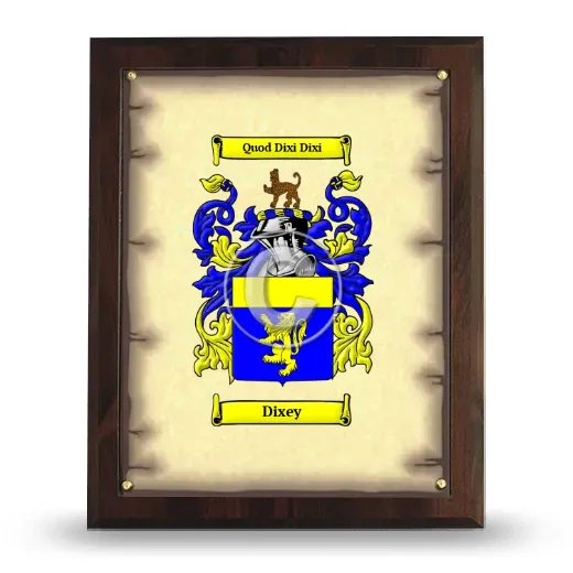 Dixey Coat of Arms Plaque