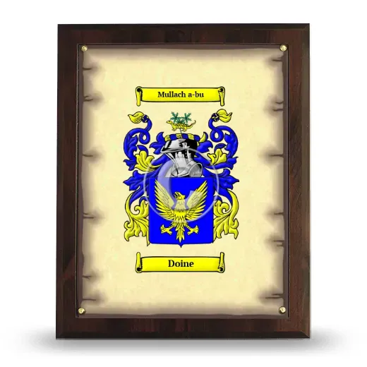 Doine Coat of Arms Plaque