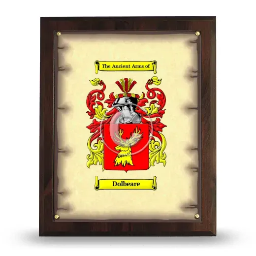 Dolbeare Coat of Arms Plaque