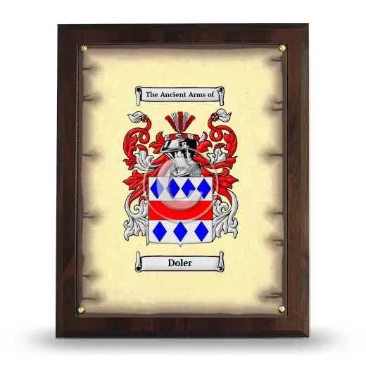 Doler Coat of Arms Plaque