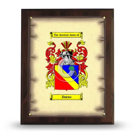 Dorso Coat of Arms Plaque