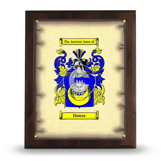 Dowse Coat of Arms Plaque