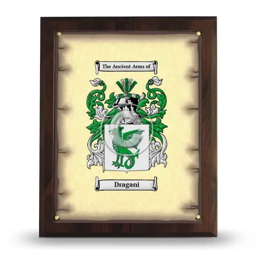 Dragani Coat of Arms Plaque