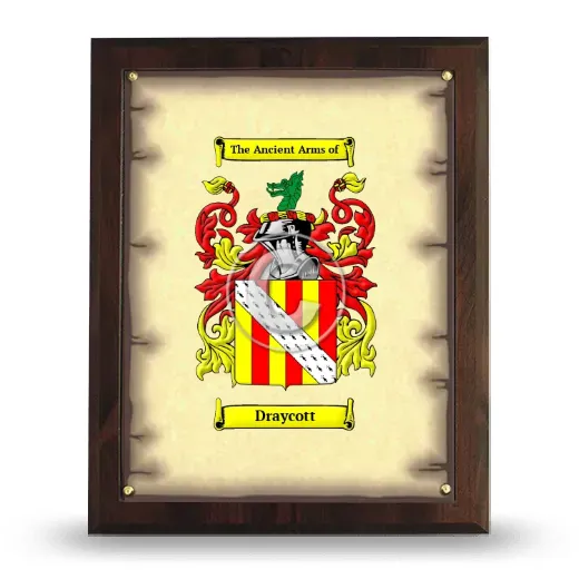 Draycott Coat of Arms Plaque