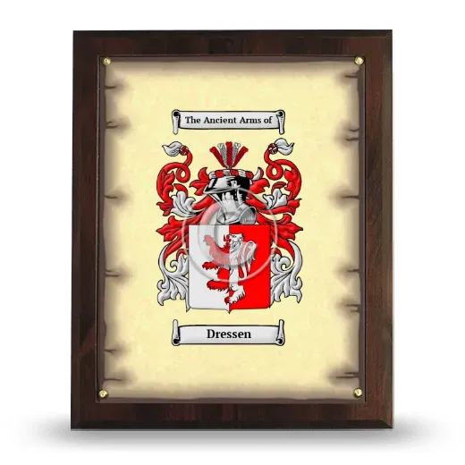 Dressen Coat of Arms Plaque