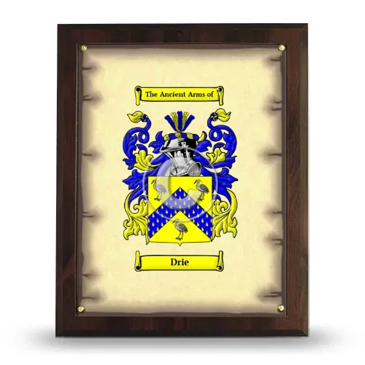 Drie Coat of Arms Plaque