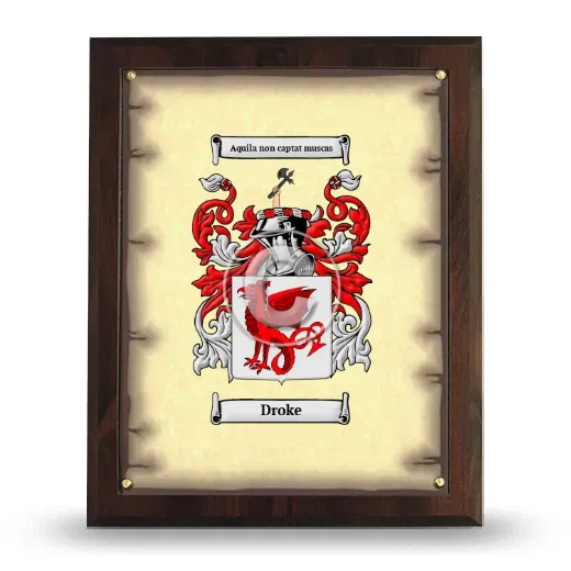 Droke Coat of Arms Plaque