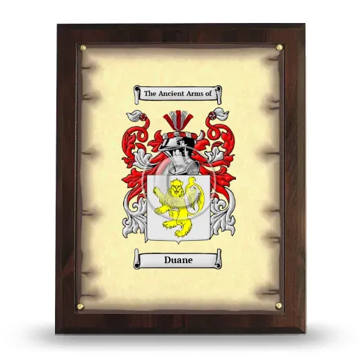 Duane Coat of Arms Plaque