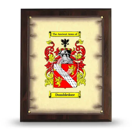 Dumbledore Coat of Arms Plaque