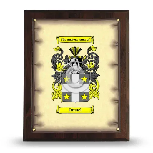 Dumel Coat of Arms Plaque