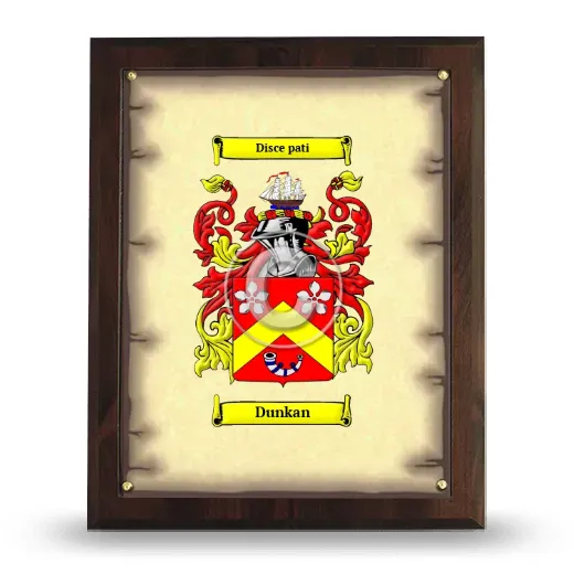 Dunkan Coat of Arms Plaque