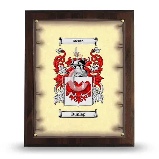 Dunlap Coat of Arms Plaque