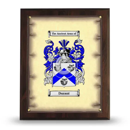 Durant Coat of Arms Plaque