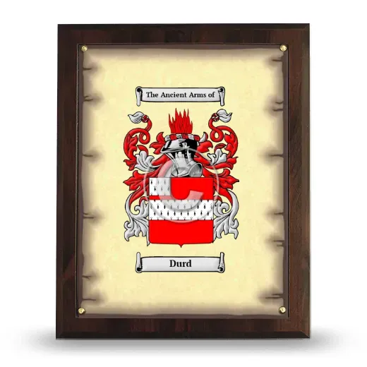 Durd Coat of Arms Plaque