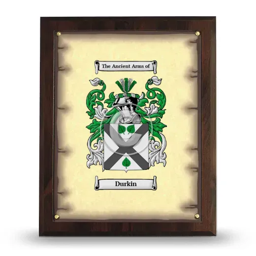 Durkin Coat of Arms Plaque