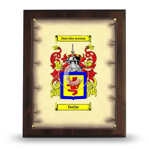 Duthe Coat of Arms Plaque