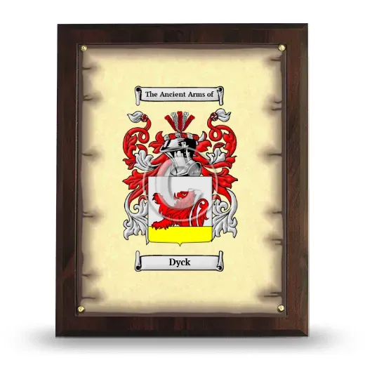Dyck Coat of Arms Plaque