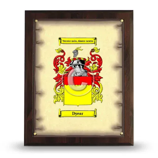 Dyear Coat of Arms Plaque