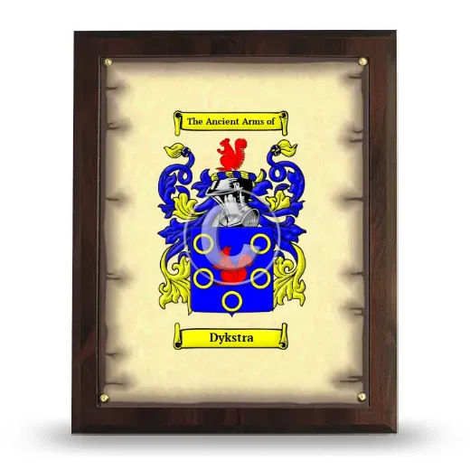 Dykstra Coat of Arms Plaque