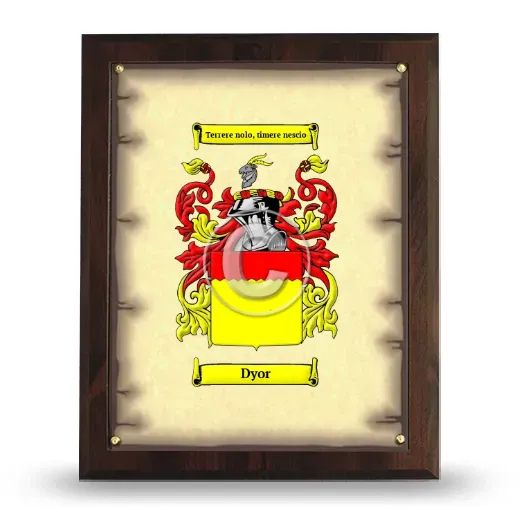 Dyor Coat of Arms Plaque