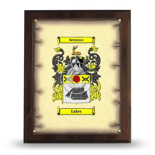 Eakes Coat of Arms Plaque