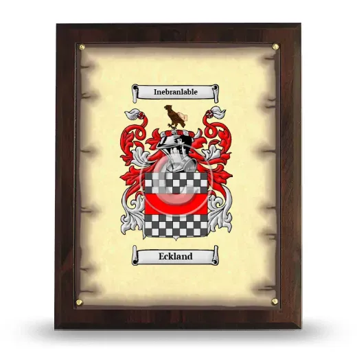 Eckland Coat of Arms Plaque