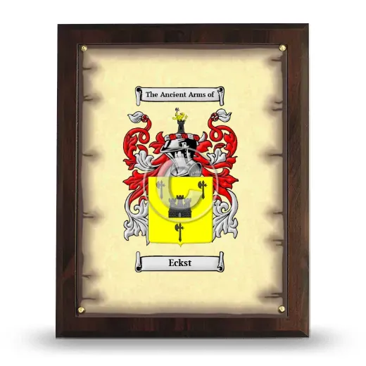 Eckst Coat of Arms Plaque