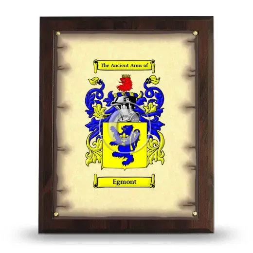 Egmont Coat of Arms Plaque