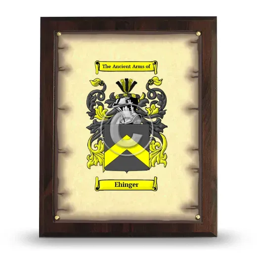 Ehinger Coat of Arms Plaque
