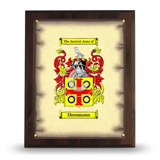 Ehrenmann Coat of Arms Plaque
