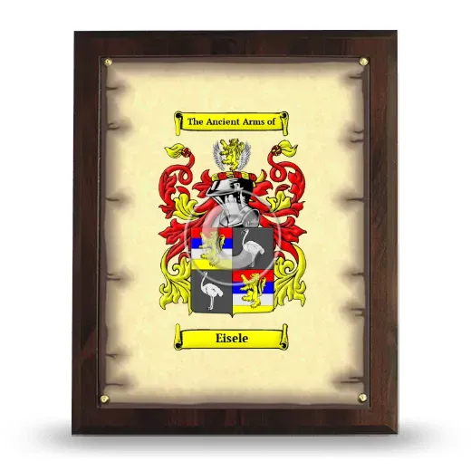 Eisele Coat of Arms Plaque