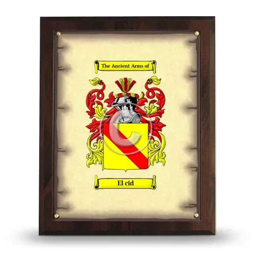El cid Coat of Arms Plaque