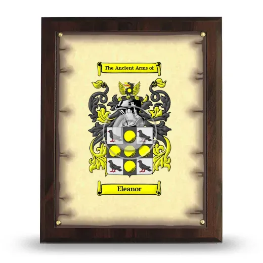 Eleanor Coat of Arms Plaque
