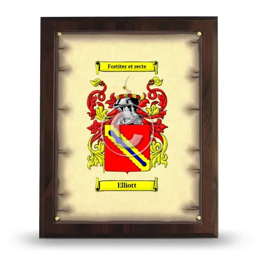 Elliott Coat of Arms Plaque