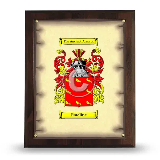 Emeline Coat of Arms Plaque