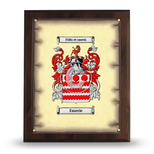 Emerie Coat of Arms Plaque