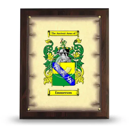 Emmerson Coat of Arms Plaque